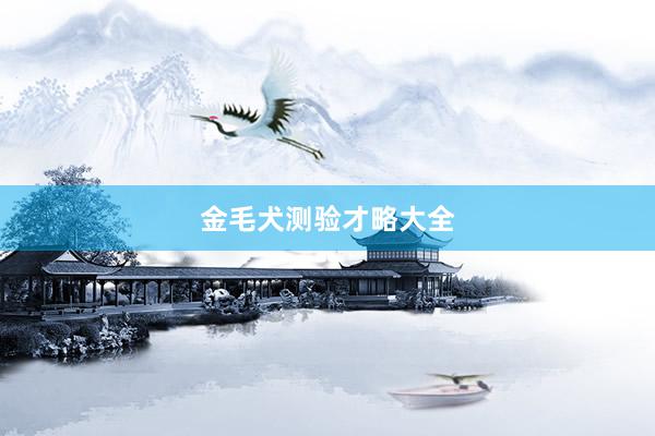 金毛犬测验才略大全